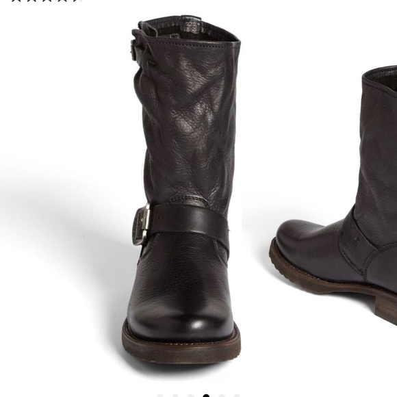 Black Veronica Frye Boots 8 - Picture 3 of 4